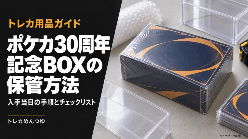 ポケカ30周年の記念BOXを未開封で守る保管方法｜入手当日の手順と