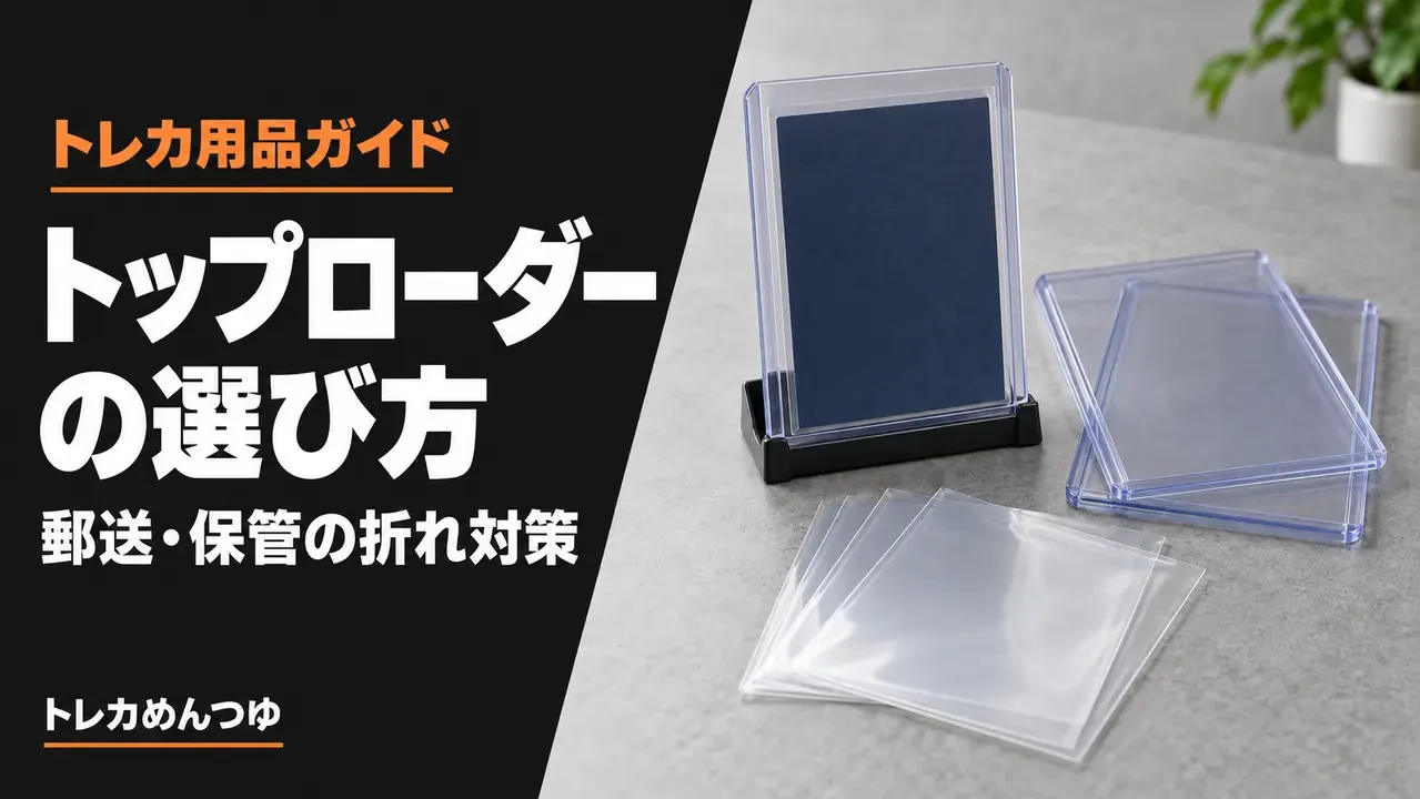 硬質トップローダーと薄い透明スリーブの用品