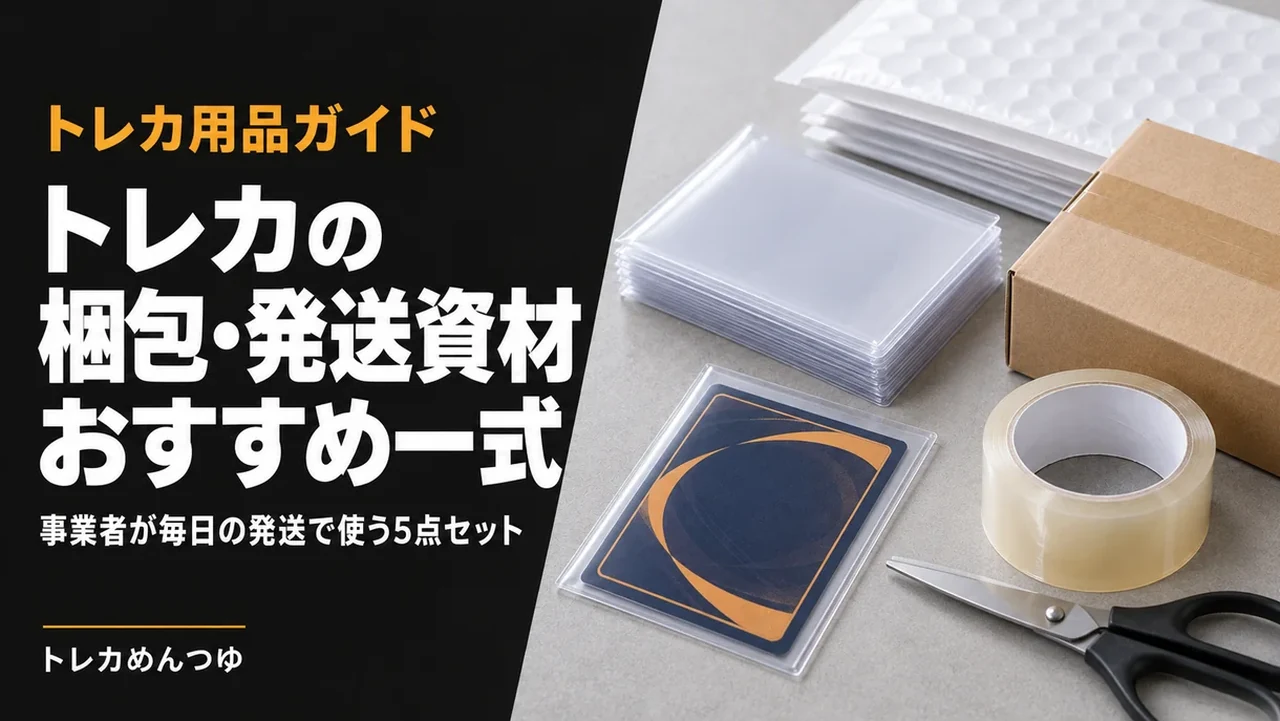 トレカの梱包・発送資材おすすめ一式｜事業者が毎日の発送で使う5点セット。